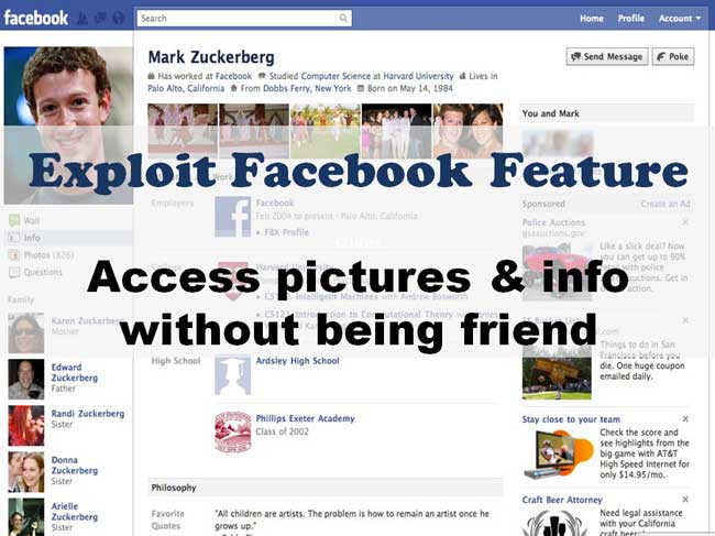 How to access facebook photos without being friends