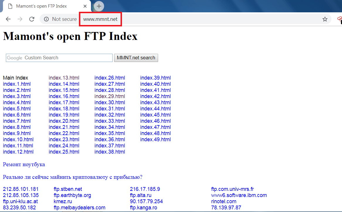 List of all Open FTP Servers in the World. Send and receive ...
