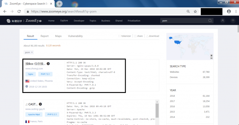 Zoomeye - Find open servers, Webcams, Porn sites vulnerabilities